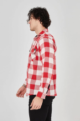 Erkek Uzun Kollu Oduncu Gömlek - Kırmızı