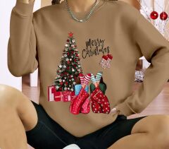 Kadın Uzun Kollu Bisiklet Yaka Viskon Iki Iplik Bluz