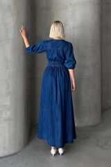 7037 KOT ELBİSE-MAVİ