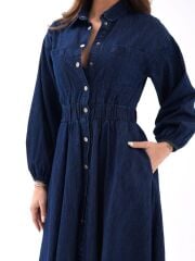 6707 KOT ELBİSE-MAVİ