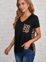 Kadın Leopar Detay üç Parça Viskon Elbise