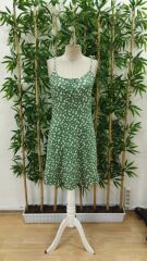 Kadın Ip Askılı Omuzlardan Bağcıklı çiçek Desenli Süprem Elbise