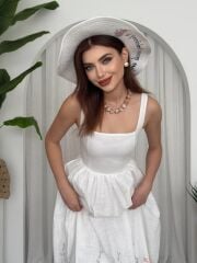 Mazi Çiçek Desenli Elbise