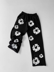 Iki İplik Kumaş Baskılı Esofman - Siyah