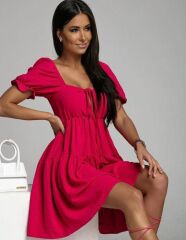 Kadın Aerobin Kumaş Büzgü Detaylı Fırsat ürün Mini Elbise