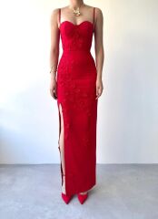 Stor Gül Detaylı Elbise