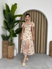 Zeze Balon Kol Elbise