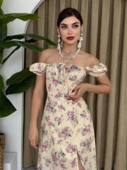 Zeze Balon Kol Elbise