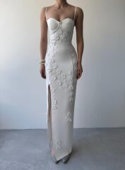 Stor Gül Detaylı Elbise