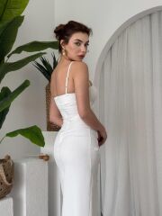 Stor Gül Detaylı Elbise