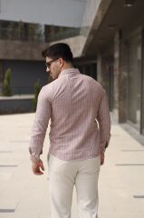 Erkek çizgi Desenli Gömlek