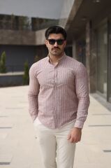 Erkek çizgi Desenli Gömlek