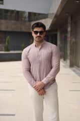 Erkek çizgi Desenli Gömlek