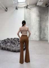 230 Gr Poly Viscose Full Lycra İspanyol Paça Pantolon