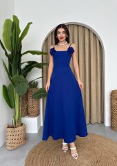 Matilda Gül İp Askılı Elbise