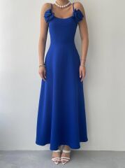 Matilda Gül İp Askılı Elbise