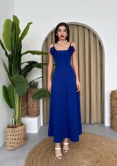 Matilda Gül İp Askılı Elbise