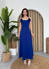 Matilda Gül İp Askılı Elbise