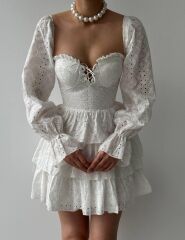 Oxfo Göğüs Bağlamalı Elbise