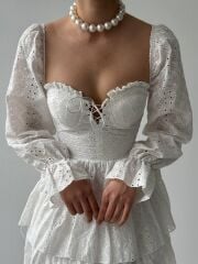 Oxfo Göğüs Bağlamalı Elbise