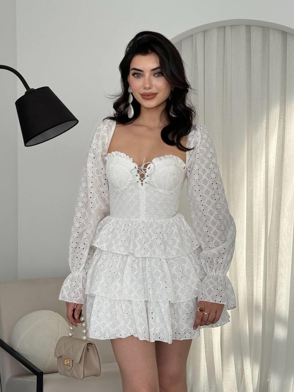 Oxfo Göğüs Bağlamalı Elbise