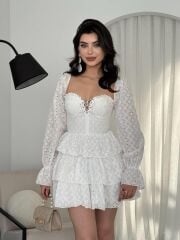 Oxfo Göğüs Bağlamalı Elbise