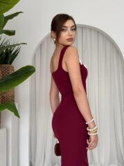 Mıng Çiçek Detaylı Elbise