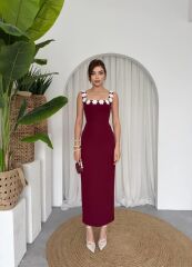 Mıng Çiçek Detaylı Elbise