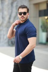 Erkek Kısa Kollu Yakalı Viskon Iki Iplik Erkek Bluz