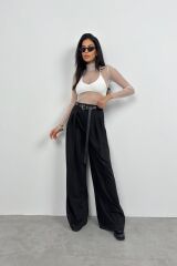 Uzun Kol Boyunlu Tül Bluz