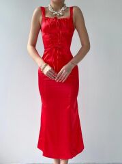 PAG İP ASKILI ELBİSE