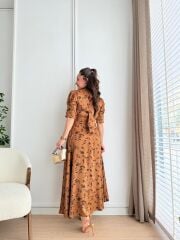 Moccah Yakası Bağlama Detaylı Elbise