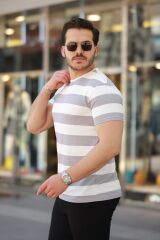 Erkek çift Renk Pamuklu örme Kumaş Kısa Kollu T-shirt