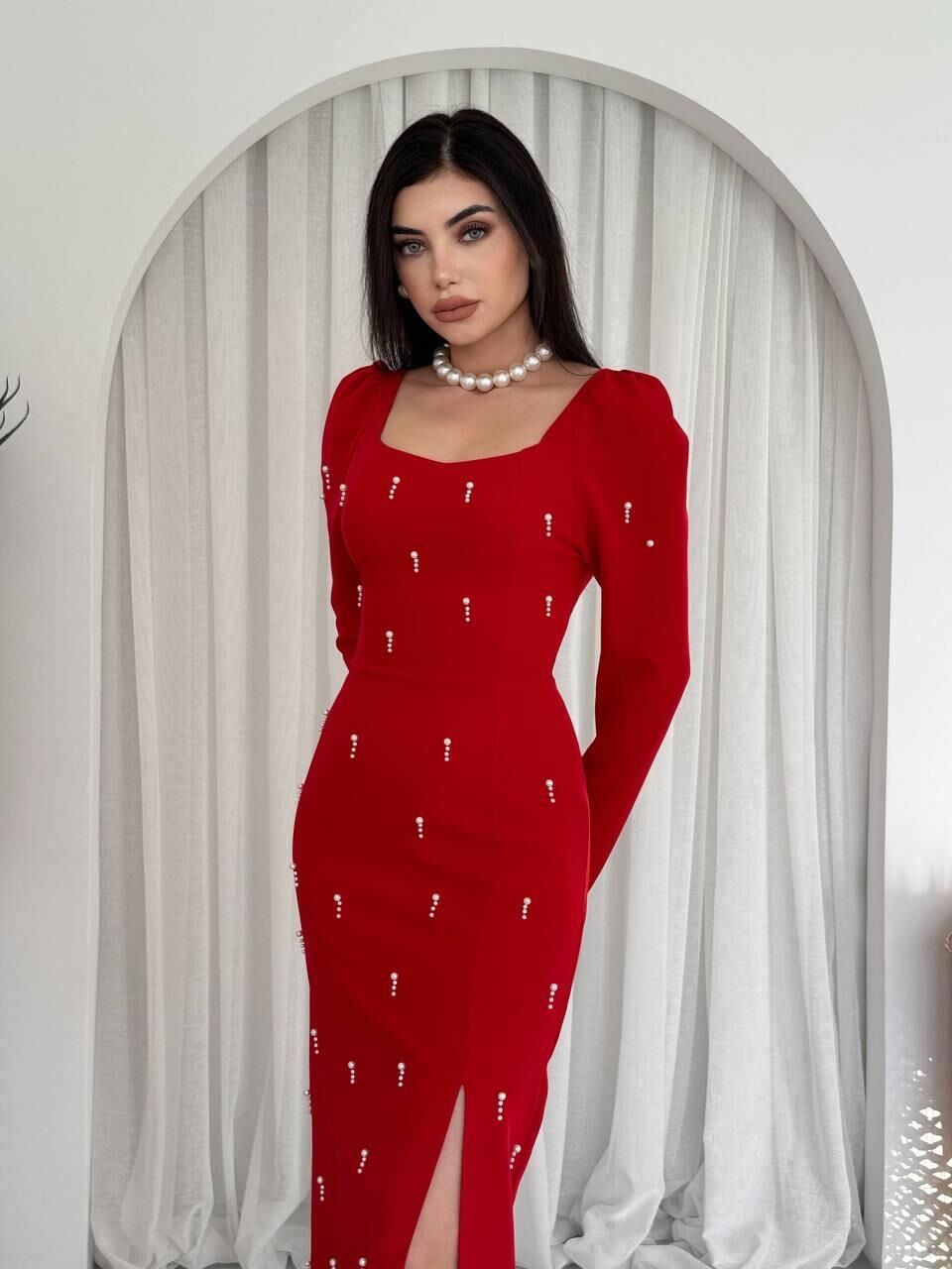 Akit İnci Detaylı Elbise