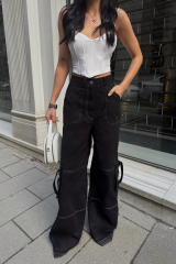 GABARDİNKARGO PANTOLON - Siyah