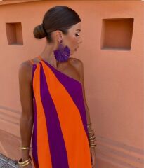 ÇİFT RENKLİ ELBİSE
