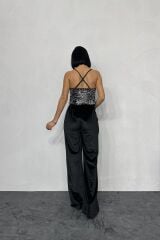 Gümüş Askılı Degaje Bluz