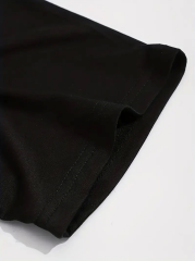 ANIMAL Desen Baskı Erkek Oversive Tişört, Grafik Tişört Erkek Yazlık Outdoor Kıyafetleri, Sporda Ve Günlük Giyime Uygun  - Siyah