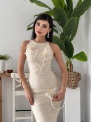 Lers Çiçek Detaylı Elbise