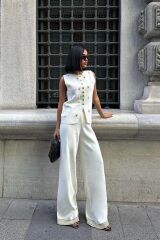 Paulo Gold Düğmeli Yelek Pantolon Takım 9976