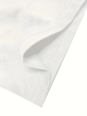 Baskılı Oversize Bisiklet Yaka T-shirt - Beyaz