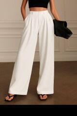 Kadın Yüksek Bel Bol Paça Pantolon