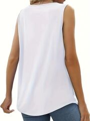 Kadın Askılı Yuvarlak Yaka Dantel Detaylı Viskon Bluz