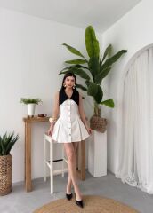 Ness Düğmeli Elbise