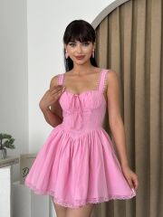 Lille Arkası Bağlamalı Elbise