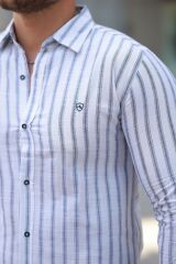 Erkek çizgili Uzun Kollu Gömlek