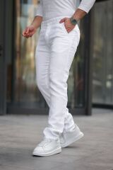 Erkek Rahat Keten Pantolon