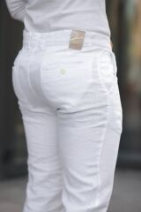 Erkek Rahat Keten Pantolon