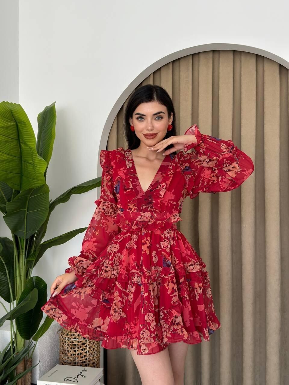 Avellino Sırt Dekolteli Elbise