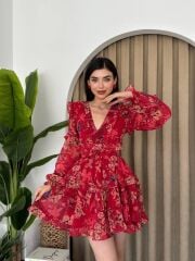 Avellino Sırt Dekolteli Elbise